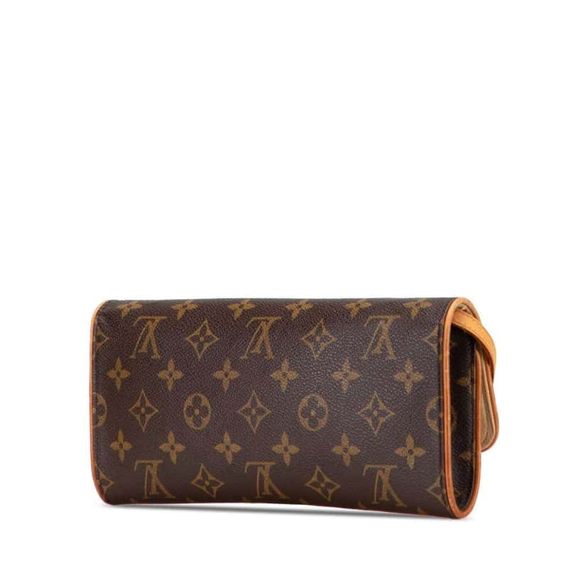 Louis Vuitton Monogram Pochette Twin GM Brown Canvas Good condition - Back View