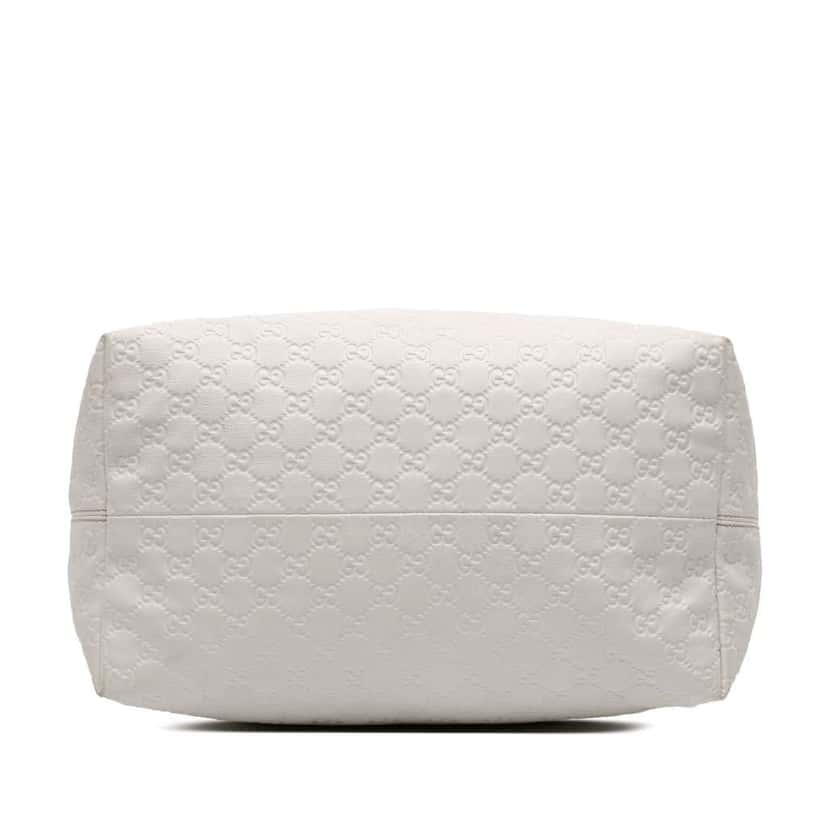 Gucci Large Guccissima Icon Bit Hobo White Leather Good condition - Inside View
