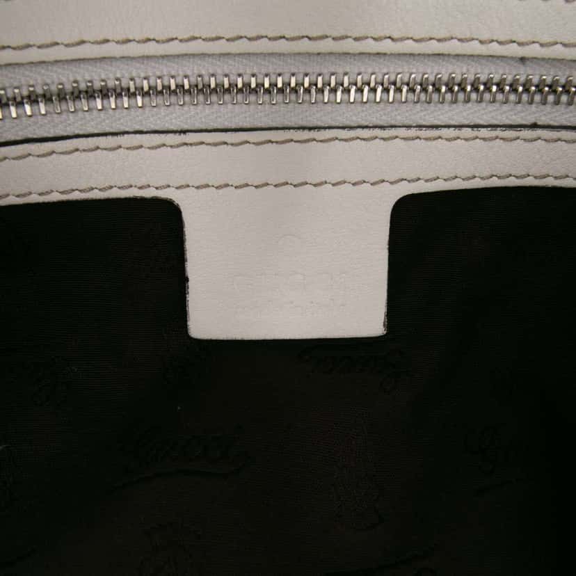 Gucci Large Guccissima Icon Bit Hobo White Leather Good condition - Box View