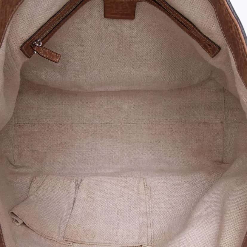 Gucci GG Straw Libeccio Sunset Tote Brown Good condition - Model View