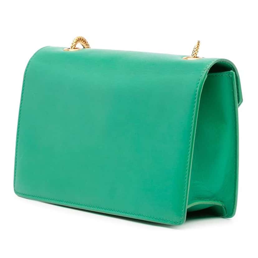 Saint Laurent Small Leather Betty Crossbody Green Leather Good condition - Back View