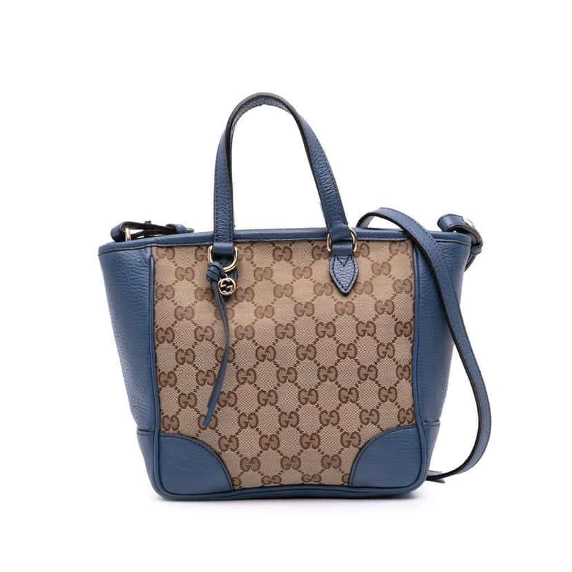 Gucci Small GG Canvas Bree Satchel Brown Canvas Good condition - Front View