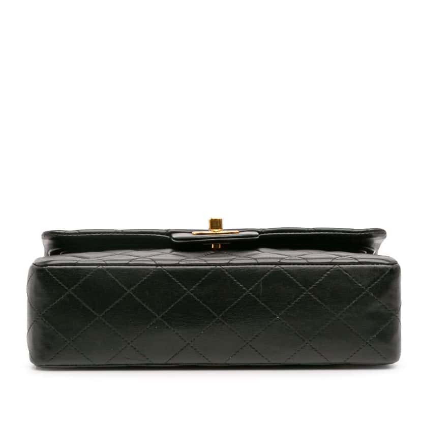 Chanel Small Classic Lambskin Double Flap Black Leather Good condition - Inside View