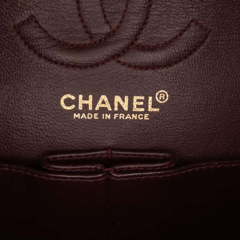 Chanel Small Classic Lambskin Double Flap Black Leather Good condition - Box View