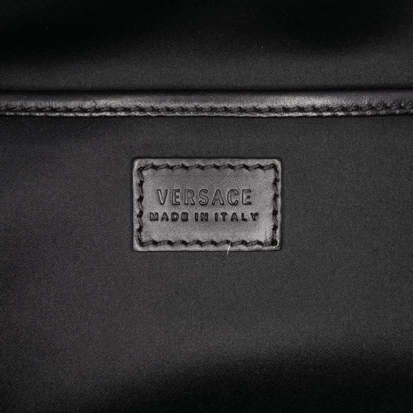 Versace Leather Medusa Medallion Satchel Black Leather Good condition - Box View
