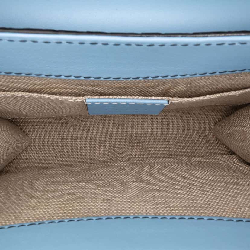 Gucci Mini Microguccissima Emily Crossbody Blue Leather Good condition - Model View