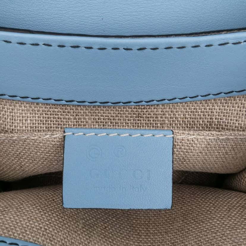 Gucci Mini Microguccissima Emily Crossbody Blue Leather Good condition - Box View