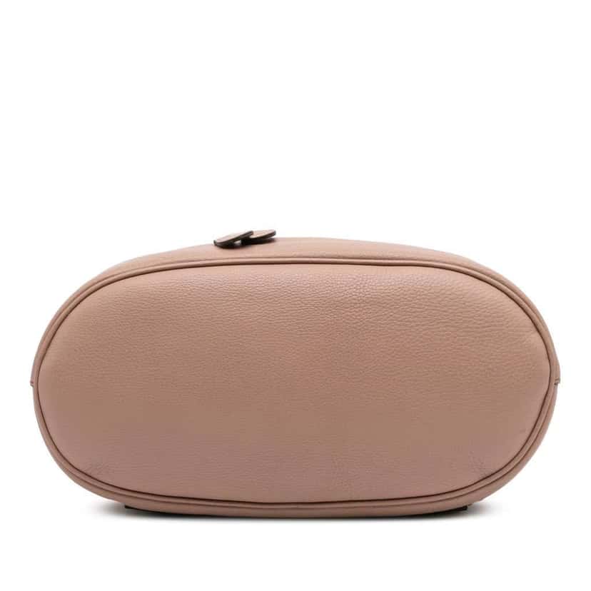 Gucci Small Pebbled Calfskin Soho Drawstring Backpack Brown Leather Good condition - Inside View