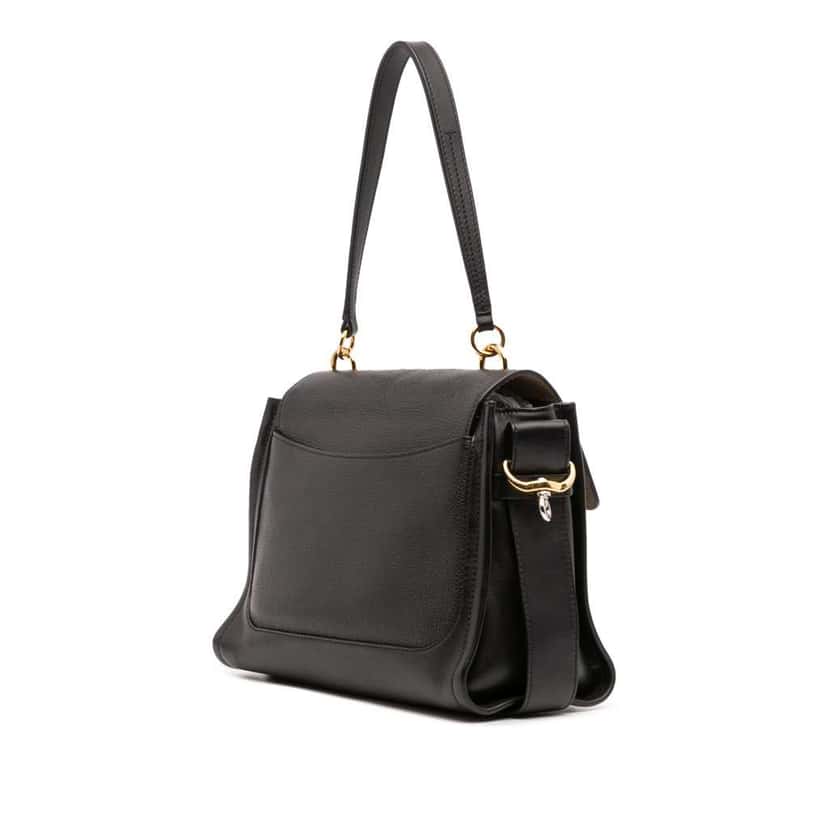 Chloé Small Leather Tess Day Satchel Black Leather Good condition - Back View