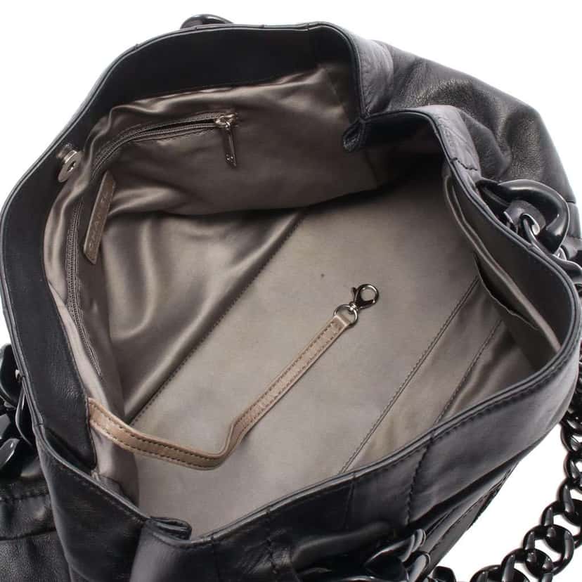 Chanel CC Calfskin Modern Chain Rhodoid East West Tote Black Leather Good condition - Inside View