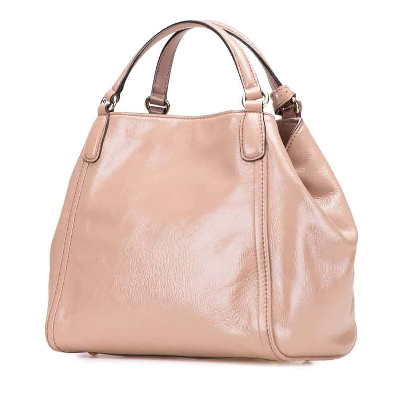 Gucci Small Patent Soho Satchel Pink Leather Good condition - Back View