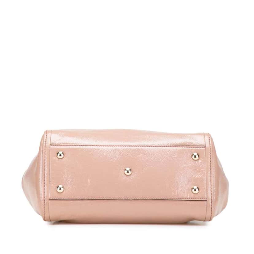 Gucci Small Patent Soho Satchel Pink Leather Good condition - Inside View