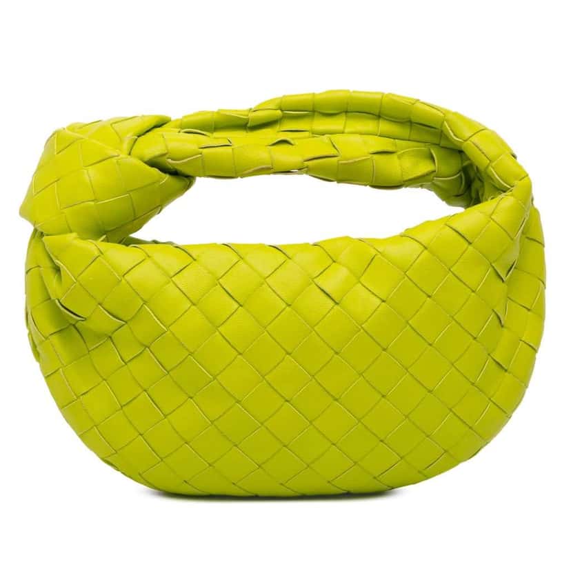 Bottega Veneta Mini Nappa Intrecciato Jodie Green Leather Good condition - Front View
