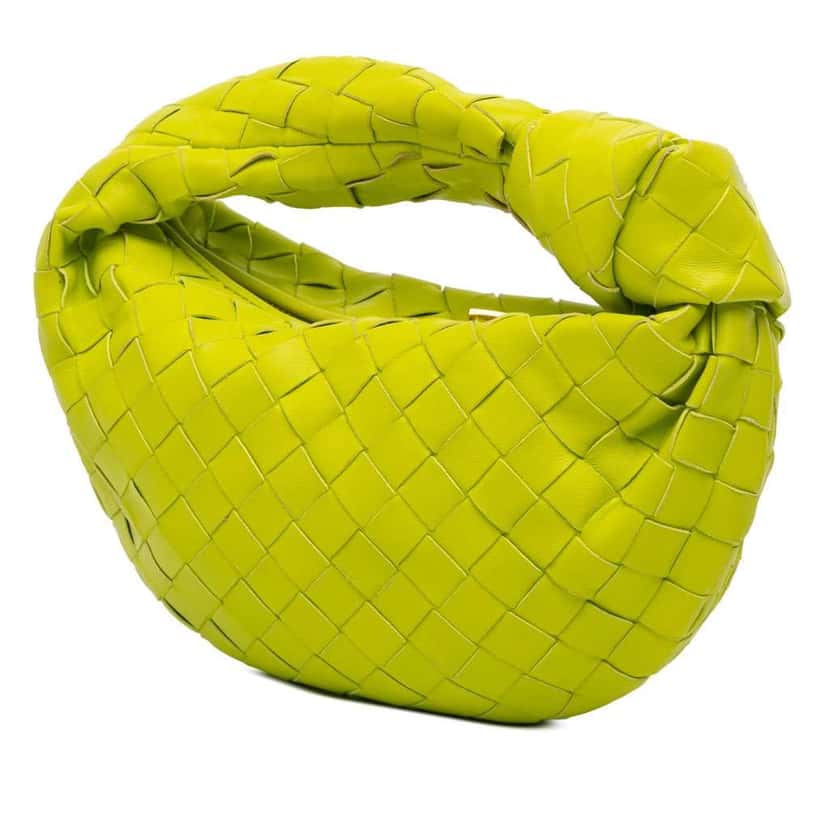 Bottega Veneta Mini Nappa Intrecciato Jodie Green Leather Good condition - Back View