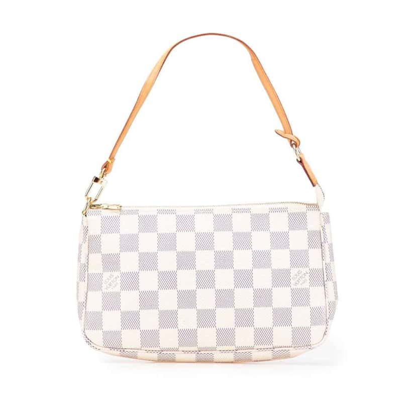 Louis Vuitton Damier Azur Pochette Accessoires White Canvas Good condition - Front View