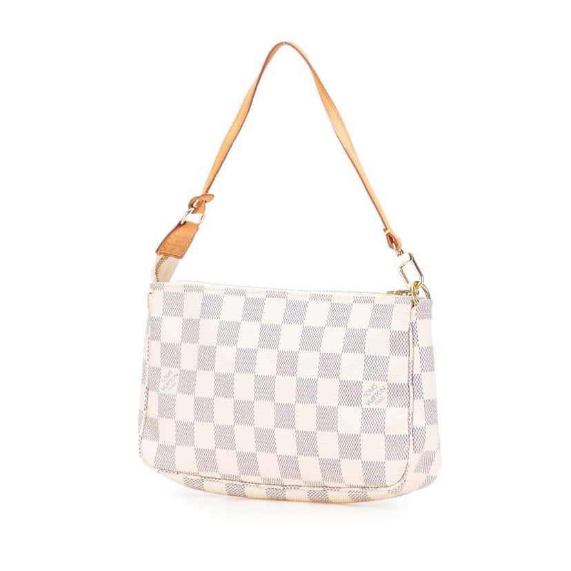 Louis Vuitton Damier Azur Pochette Accessoires White Canvas Good condition - Back View