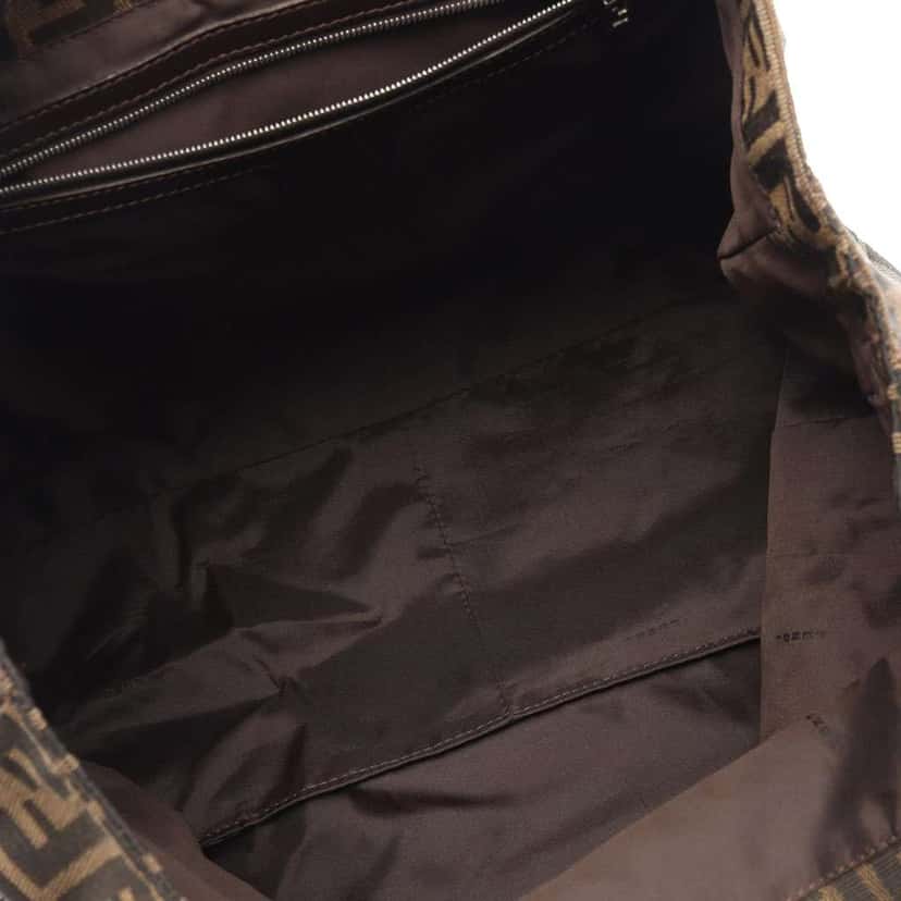 Fendi Large Zucca Canvas Twins Tote Brown Canvas Good condition - Inside View