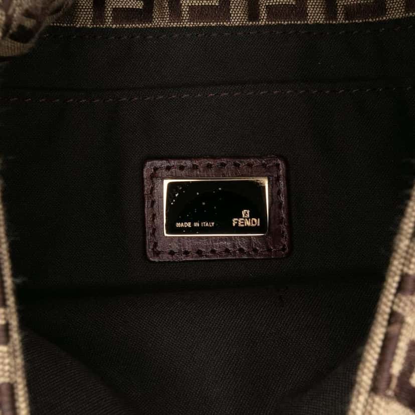 Fendi Zucchino Canvas Crossbody Brown Canvas Good condition - Box View