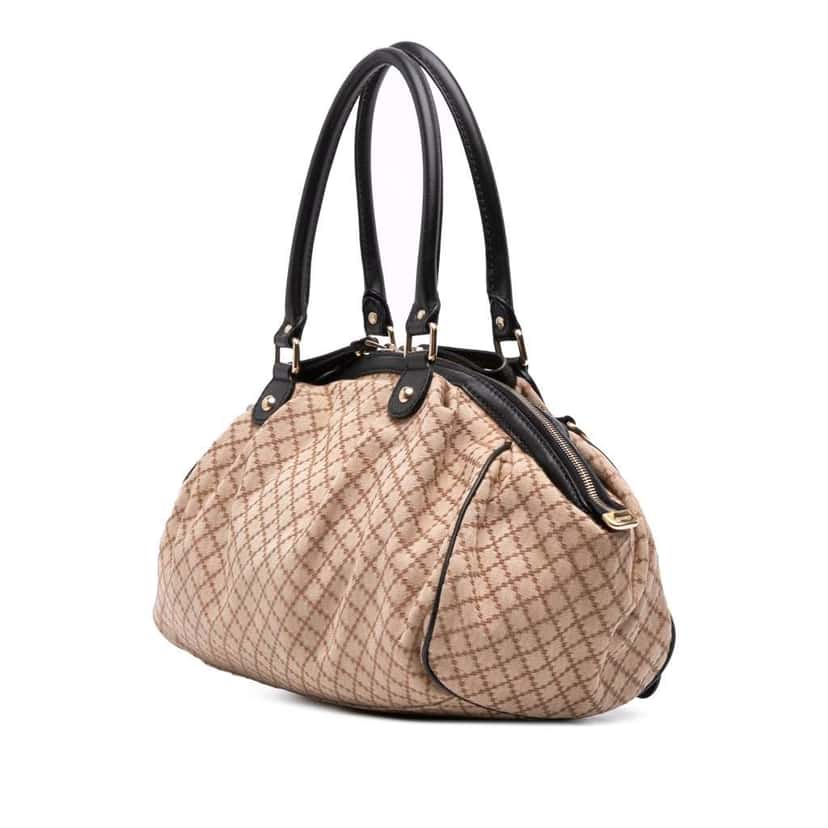 Gucci Diamante Canvas Sukey Satchel Brown Canvas Good condition - Back View