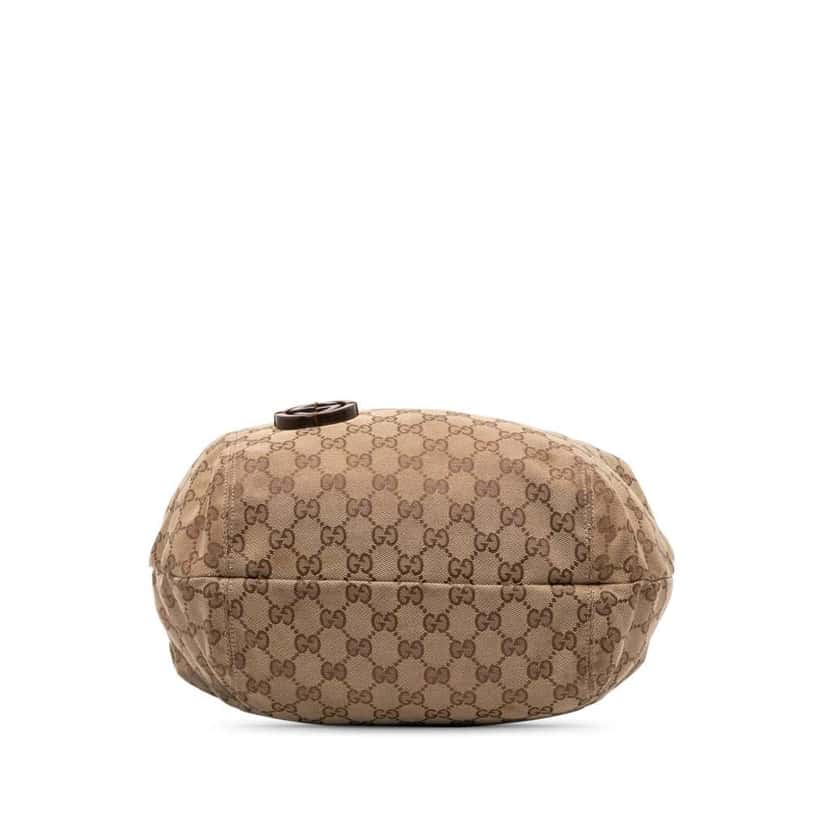 Gucci Medium GG Canvas Brick Lane Convertible Hobo Brown Canvas Good condition - Inside View