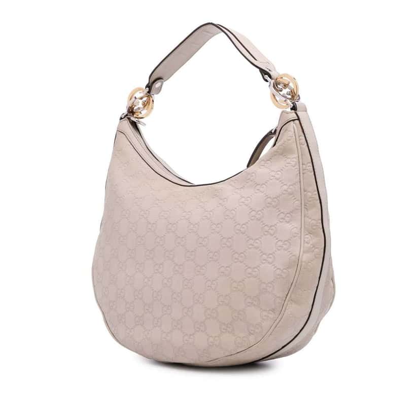 Gucci Medium Guccissima Twins Hobo Brown Leather Good condition - Back View