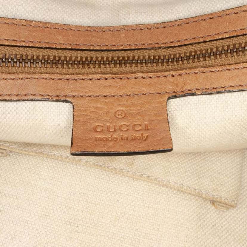 Gucci Medium GG Canvas Rania Top Handle Bag Brown Canvas Fair condition - Box View