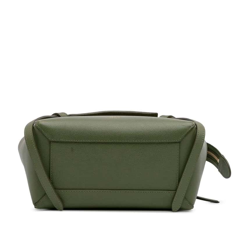 Celine Micro Leather Belt Satchel Green Leather Good condition - Inside View