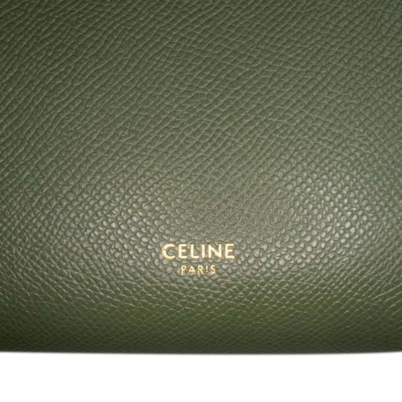 Celine Micro Leather Belt Satchel Green Leather Good condition - Box View