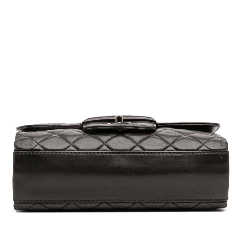 Chanel Small Quilted Lambskin Coco Loop Flap Black Leather Good condition - Inside View