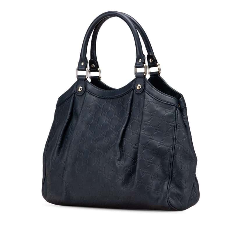 Gucci Medium Guccissima Sukey Tote Blue Leather Good condition - Back View