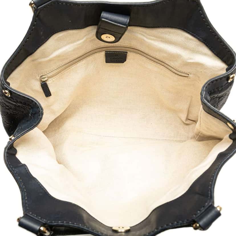 Gucci Medium Guccissima Sukey Tote Blue Leather Good condition - Model View