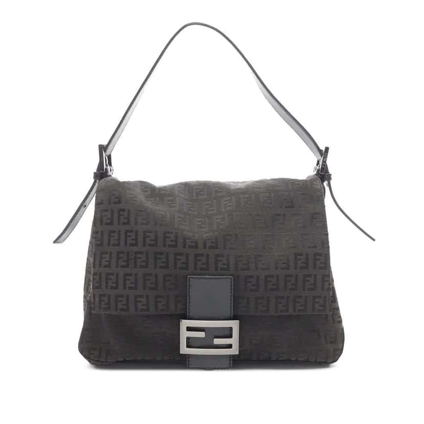 Fendi Zucchino Canvas Mamma Forever Brown Canvas Good condition - Front View