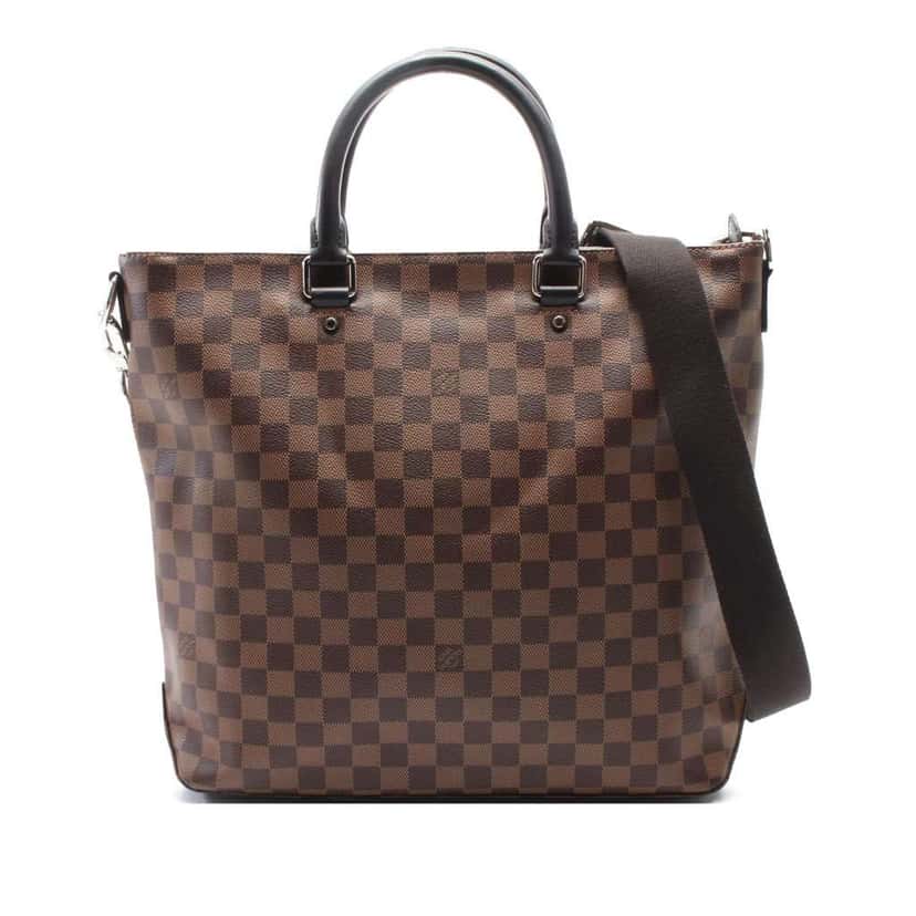Louis Vuitton Damier Ebene Jake Tote Brown Canvas Good condition - Front View