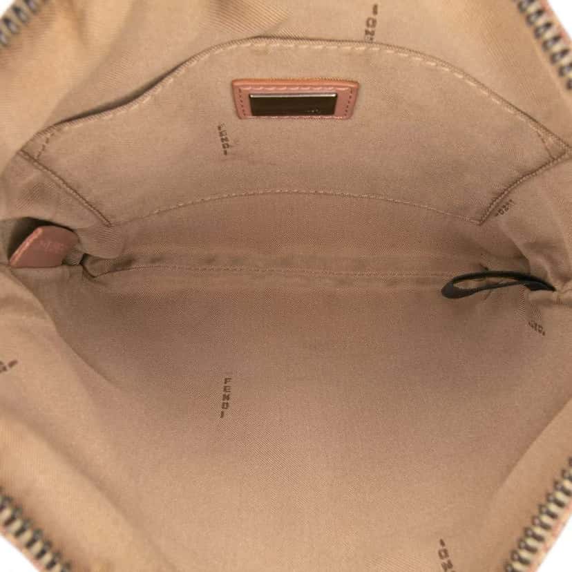 Fendi Zucchino Canvas Crossbody Brown Canvas Good condition - Model View