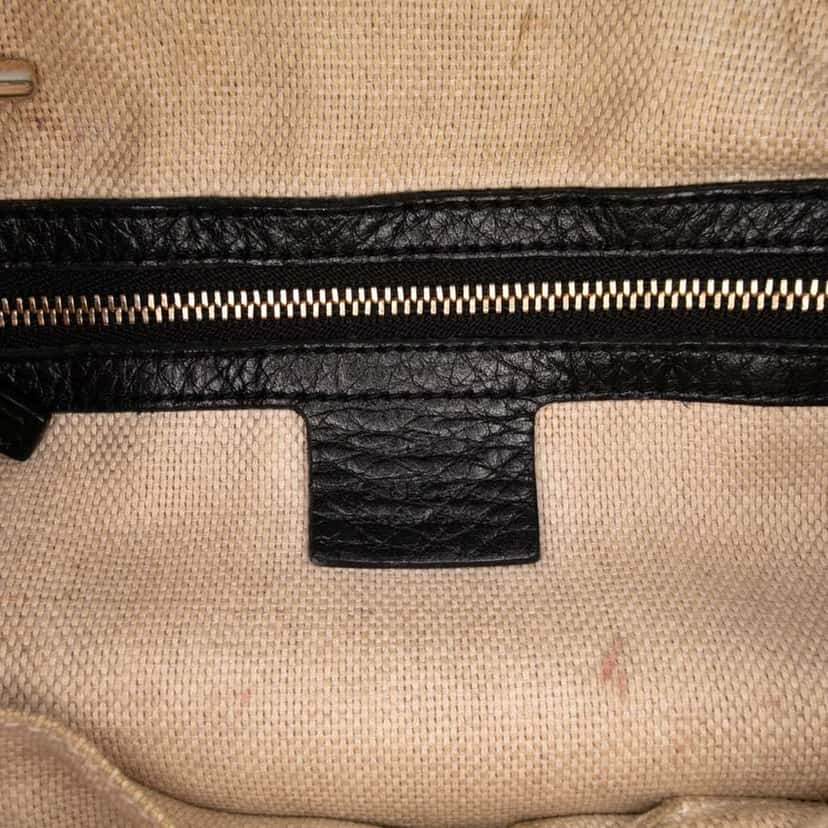 Gucci Leather Soho Chain Zip Shoulder Bag Black Leather Good condition - Box View