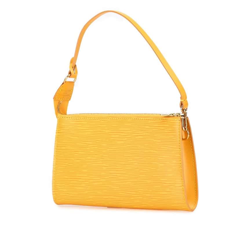 Louis Vuitton Epi Pochette Accessoires Yellow Leather Good condition - Back View