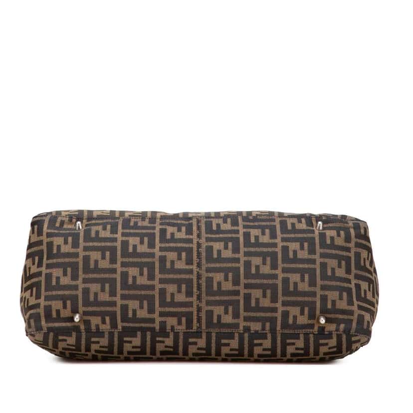 Fendi Large Zucca Canvas Twins Tote Brown Canvas Good condition - Inside View