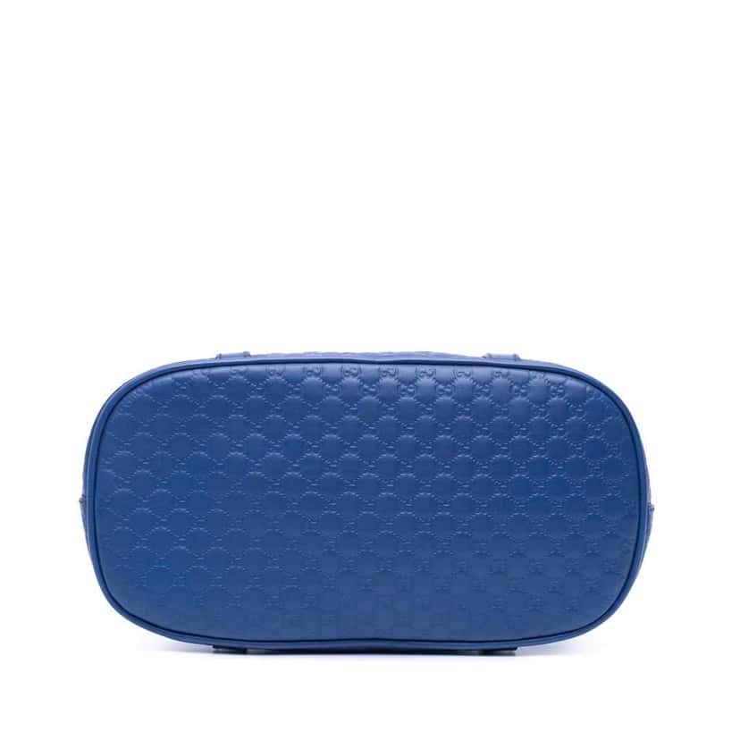 Gucci Mini Microguccissima Dome Satchel Blue Leather Good condition - Inside View