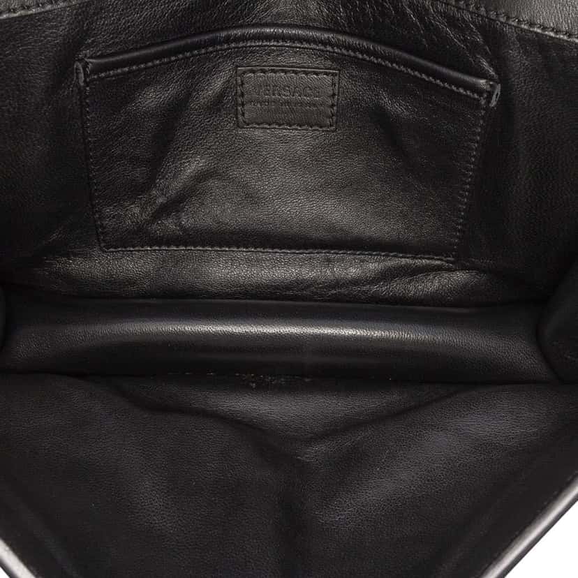 Versace Leather Medusa Flap Chain Shoulder Bag Black Leather Good condition - Model View