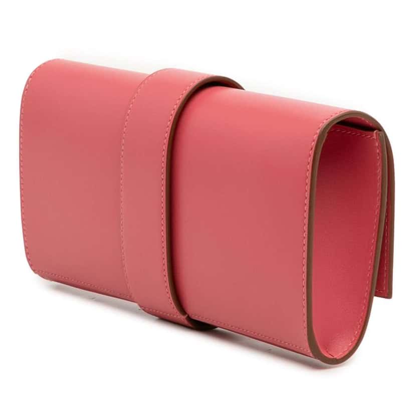 Hermès Tadelakt Medor Clutch 23 Pink Leather Good condition - Back View