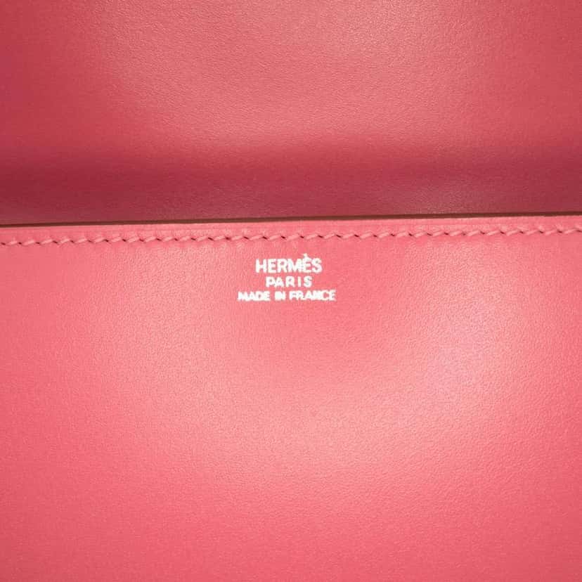 Hermès Tadelakt Medor Clutch 23 Pink Leather Good condition - Box View