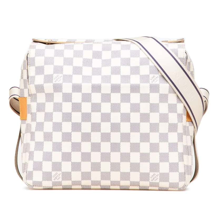 Louis Vuitton Damier Azur Naviglio White Canvas Good condition - Front View