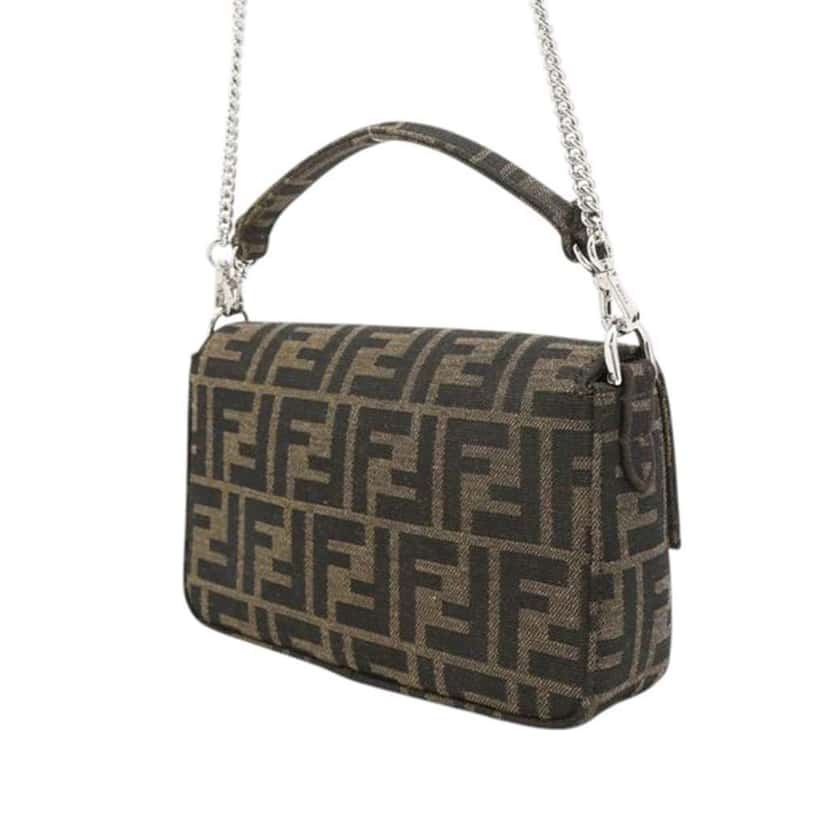 Fendi FRGMT Pokemon Mini Zucca Canvas Baguette Satchel Brown Canvas Good condition - Back View