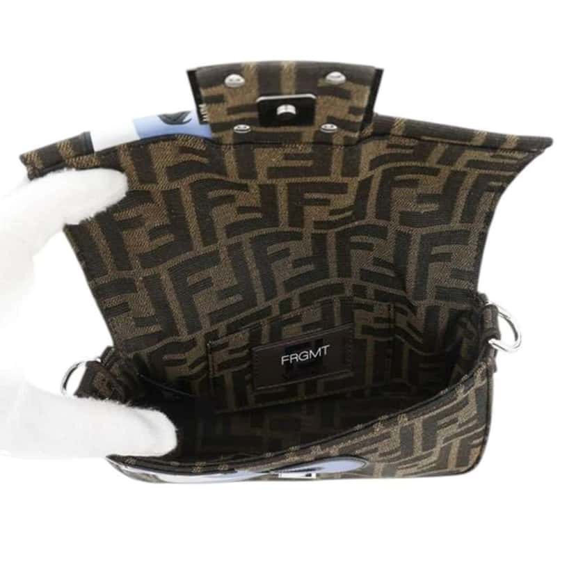 Fendi FRGMT Pokemon Mini Zucca Canvas Baguette Satchel Brown Canvas Good condition - Model View