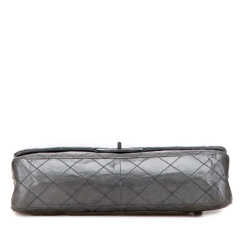Chanel 50th Anniversary Reissue 2.55 Aged Calfskin Double Flap 227 Grey Leather Good condition - Inside View