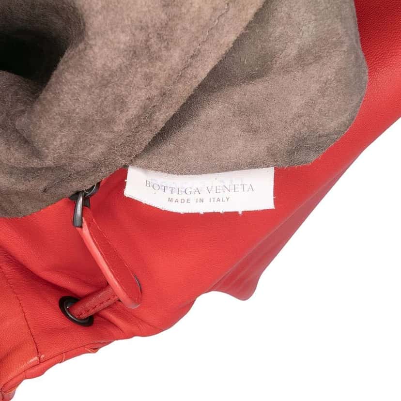 Bottega Veneta Nappa Intrecciato Flap Crossbody Red Leather Good condition - Box View
