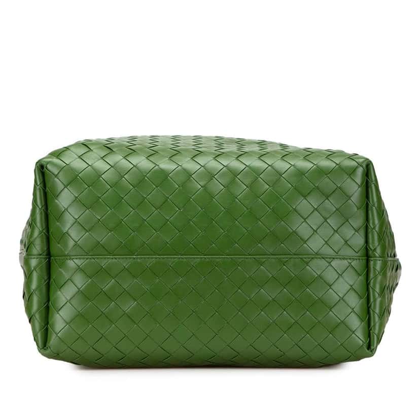 Bottega Veneta Nappa Intrecciato Tote Green Leather Very good condition - Inside View