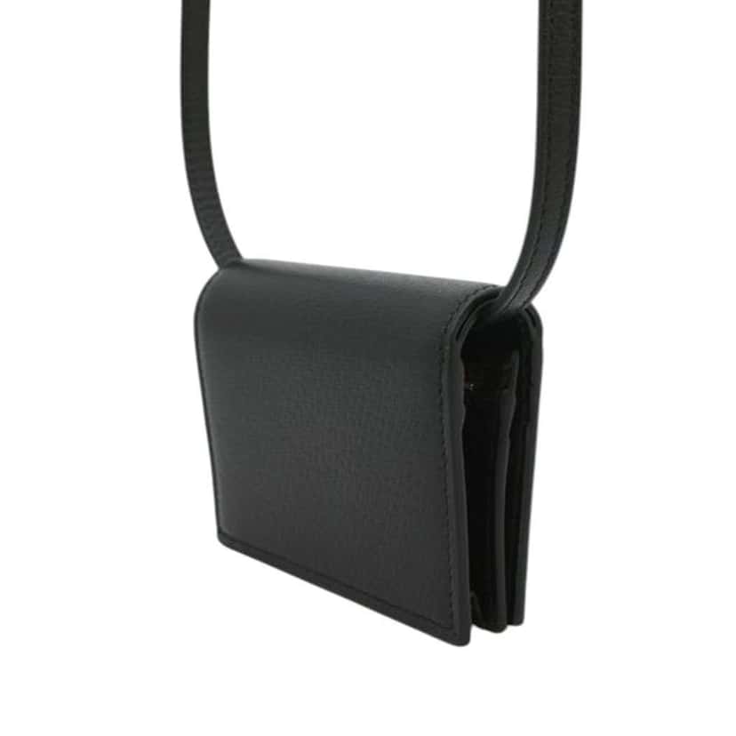 Gucci Adidas Leather Horsebit Wallet on Strap Black Leather Good condition - Back View