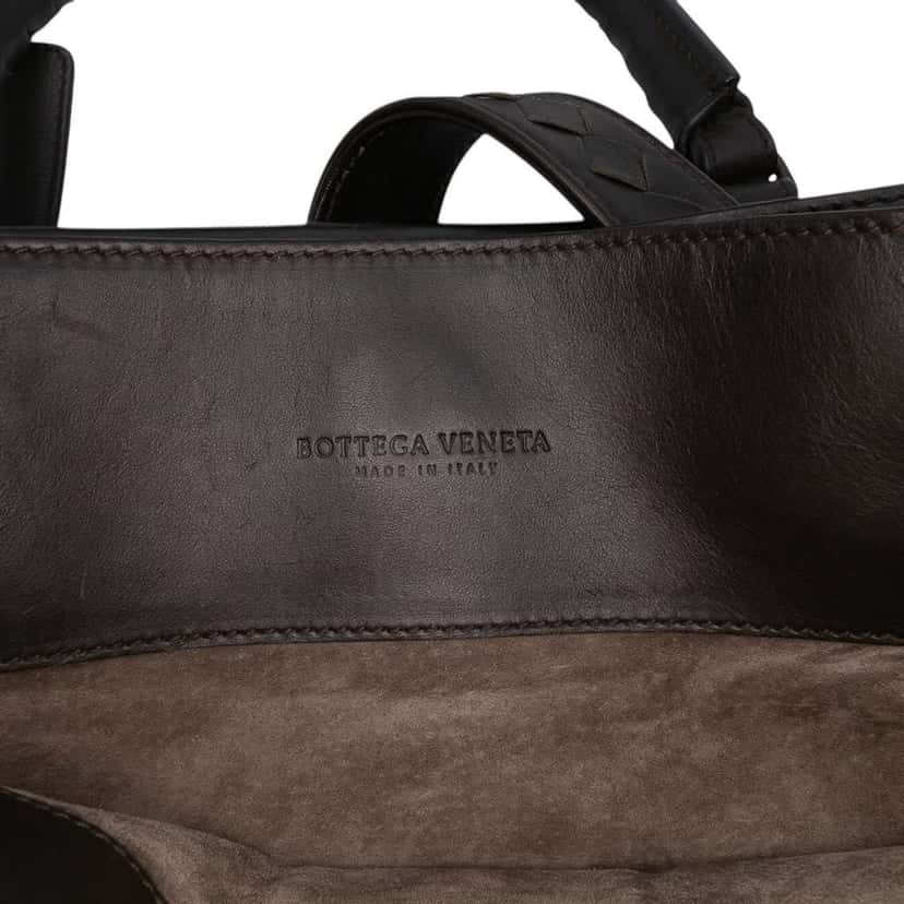 Bottega Veneta Medium Nappa Intrecciato Roma Tote Brown Leather Good condition - Box View