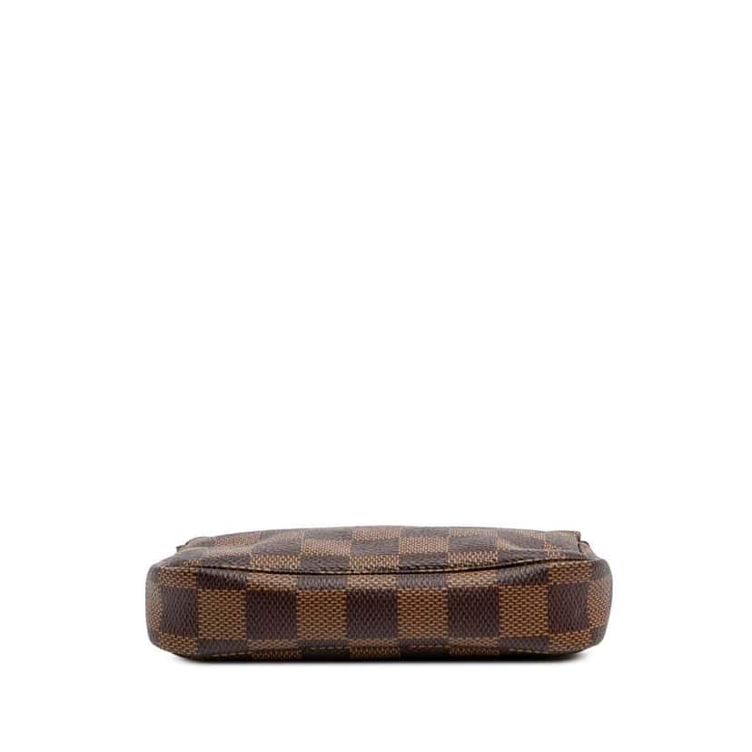 Louis Vuitton Damier Ebene Mini Pochette Accessoires Brown Canvas Good condition - Inside View